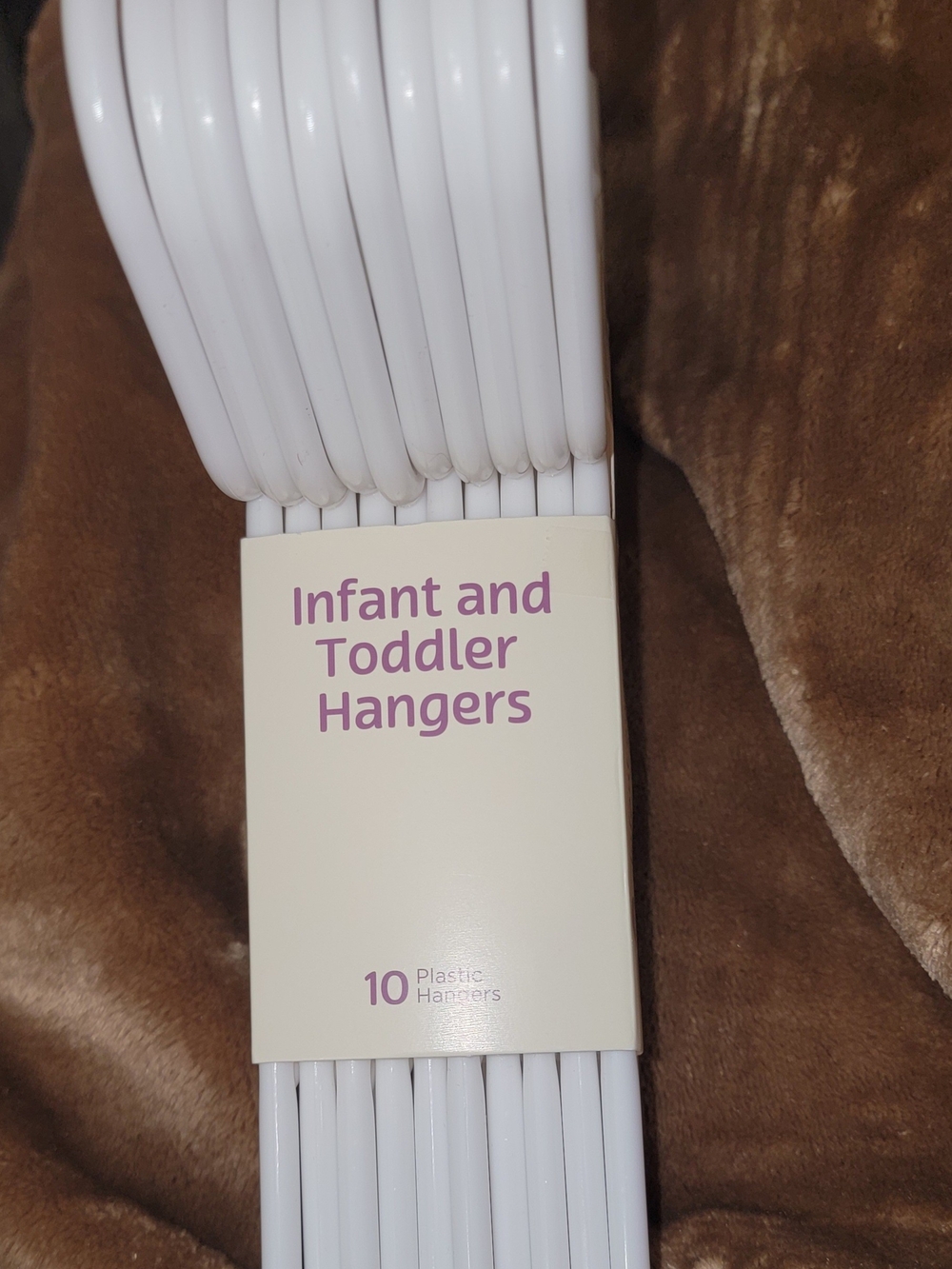 White Infant & Toddler Plastic Hangers - Pack of 10 - Picture 2 of 2